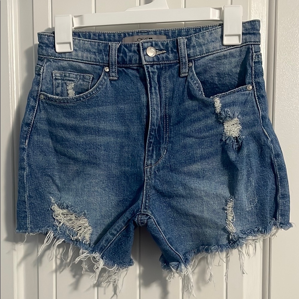 Joe's Jeans Blue Distressed Jean Shorts